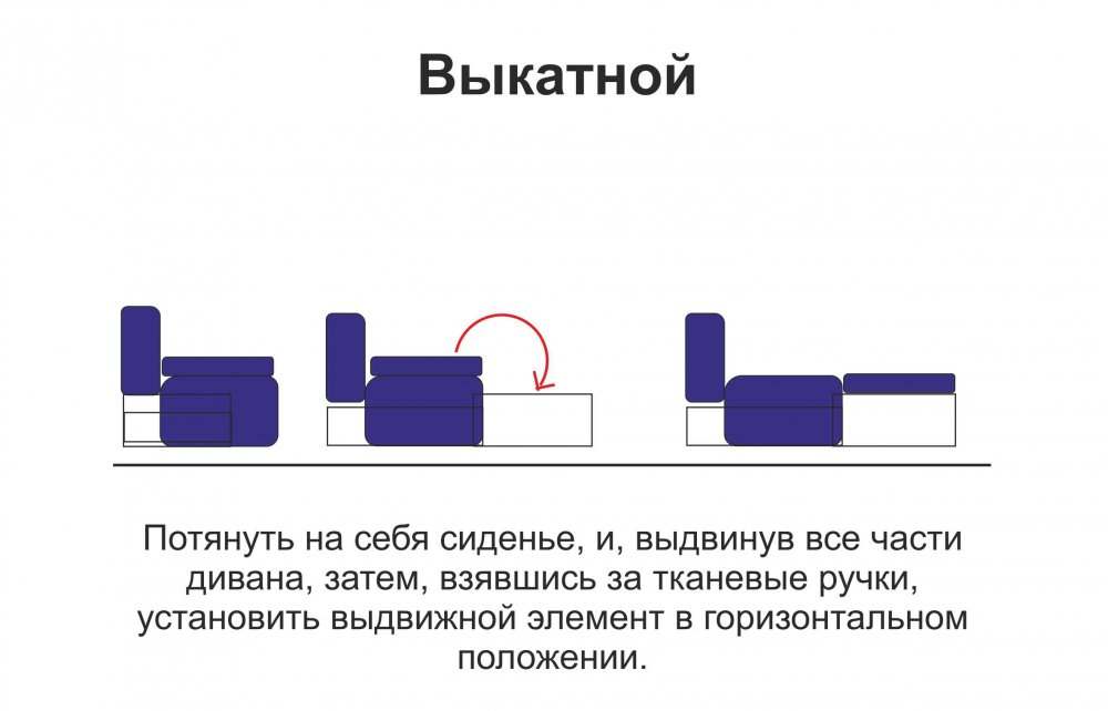 Диван-кровать «Троя» Велюр графит/думки-микровелюр гретта