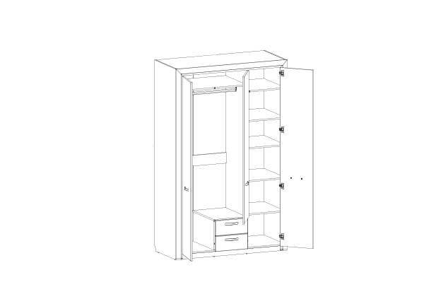 Шкаф «Оливия» 3D2S