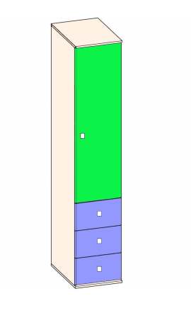 Шкаф «Лего» 1 створка с ящиками